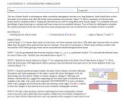 Lab Exercise 12 Stratigraphic Correlation Name Cou
