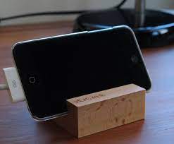 log smart phone holder beech wood love