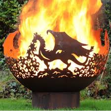 The stahl® firepit was designed with simple functionality and timeless beauty in mind. The Firepit Company Dragons A Bell Spherical Fire Pits