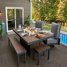 Dining Height Gas Fire Pit Table