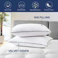 Luxury Comfort Goose Down Pillows Set