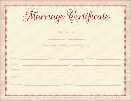 Maroon Delight Marriage Certificate Template Marriage Certificates
