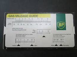 Vtg Bp British Petroleum Gas Mileage Guide Calculator Slide