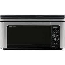 Out the oven cavity to brown and crisp foods quickly. Sharp 1 1 Cu Ft Over The Range Convection Microwave Oven In Stainless Steel R1881lsy The Home Depot