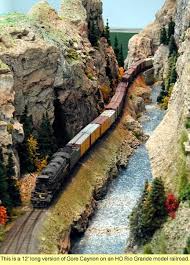 Very Realistic River Gorge Scene Model Train Layouts
