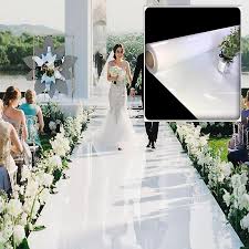 white mirrored floor wedding aisle
