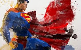 Painting Watercolor Paintings Superman