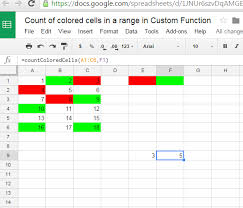 Igoogledrive Google Spreadsheet Count Of Colored Cells In A