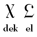 Image result for dek and el characters dozenal system