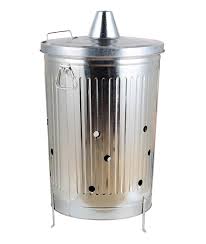 galvanized garden incinerator bin