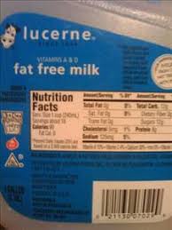 lucerne lactose free fat free milk photo