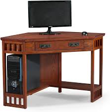 Us a foreign mission style office desk on expose atomic number 85 his mennonite furniture how to build a desk plans wood table woodwork plans bunk. Amazon Com Leick Corner Computer And Writing Desk Mission Oak Finish Furniture Decor