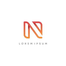 letter n logo design idea with tech concept