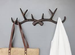 Vintage Rustic Cast Iron Deer Antlers