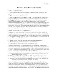 Examples Of Argumentative Thesis Statements For Essays How