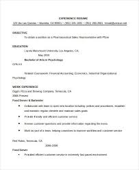 Objective statement to work in a bar in which i can utilize my customer service skills, professional expertise and knowledge of beverages towards. Bartender Resume 8 Free Sample Example Format Free Premium Templates