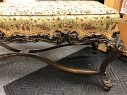 Antique European Carved Upholstered