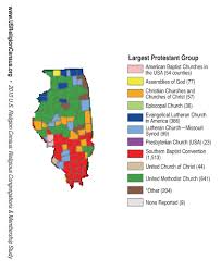 Map Largest Protestant Denominations By County In Illinois