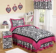 zebra pink 4pc twin bedding set