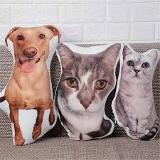 Now you can get your pet portraits on a mug! Dog Cat Photo Pillow Custom 3d Pet Photo Cushion Custom Pet Etsy