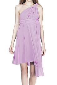Obeeii Infinity Dress Multi Way Strap Wrap Maxi Gown Dress Convertible Party Dress Light Purple S