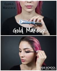 gold full face makeup tutorial