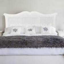 Southwold White Rattan Divan Bed Headboard