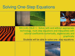 Solving One Step Equations Powerpoint