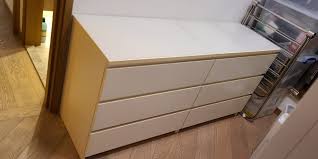 Ikea Malm Drawers With Glass Top 2個三