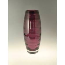 Optical Vintage Glass Vase Purple