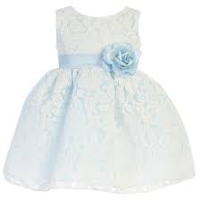 Easter Baby Girls Light Blue Floral Tulle Dress Walmart Com Walmart Com