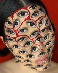makeup artist transforms her face into
