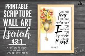 Scripture Wall Art Cards Isaiah 43 1