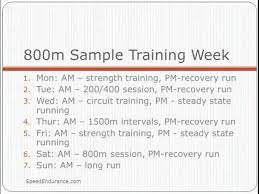 800 meter training program you