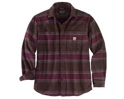 hamilton fleece lined shirt dark brown