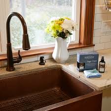 copper sink cleaning and care
