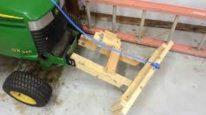 homemade snow plow for lawnmower for