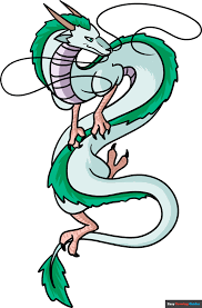 how to draw the haku dragon from
