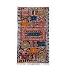 kilim rug cotton and wool blue yellow
