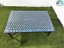 Buy Patio Table Green Made From Mosaic