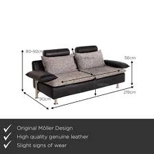 model tayo black grey leather sofa