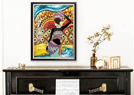 Stained Glass Painting African Woman 3d