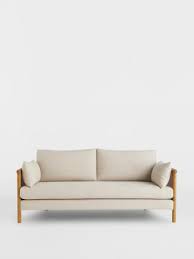 sydney cane sofa washed linen flax