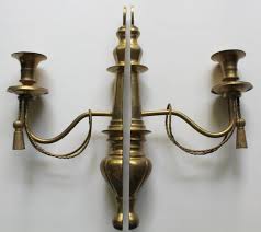 Vintage Large Brass Tassel Candlestick