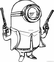 Birth of the hitman graphic novel! Minions Coloring Pages Tv Film Agent Minion A4 Printable 2020 05161 Coloring4free Coloring4free Com