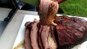 perfect smoked brisket in an electric