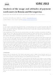 Note that a business bank account is different than a business credit card. Pdf Analysis Of The Usage And Attitudes Of Credit Card Users In Bosnia And Herzegovina Almir Pestek Academia Edu