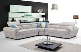 2566 Gray Leather Sectional By Esf