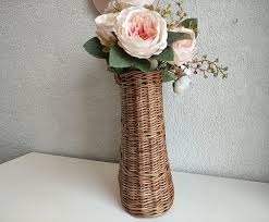 Wicker Hanging Wall Flower Basket