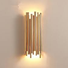 Led Metal Gold Wall Sconces